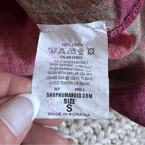 Humanoid Oversized Linen Striped Dress  Made in Romania - Picture 9 of 9